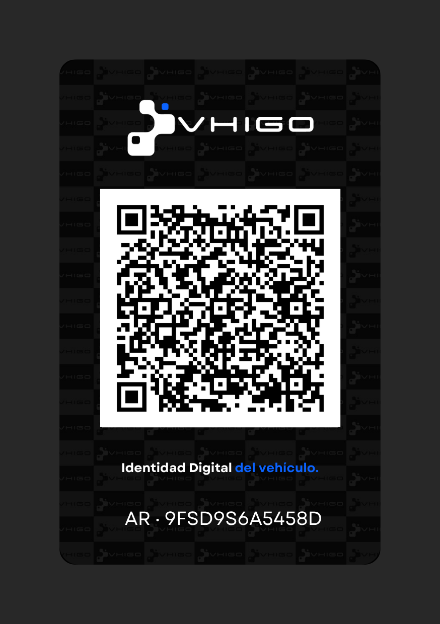 Vhigo Pass físico con código QR